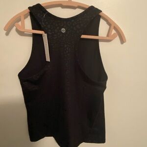 Senita Athletics Black Leopard Print Tank Top